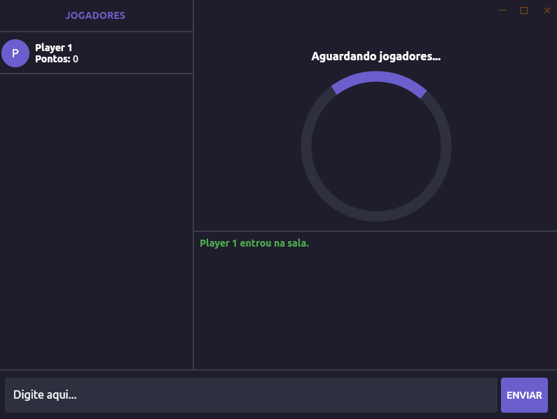 Tela onde os players aguardaram a quantidade mínima de jogadores.