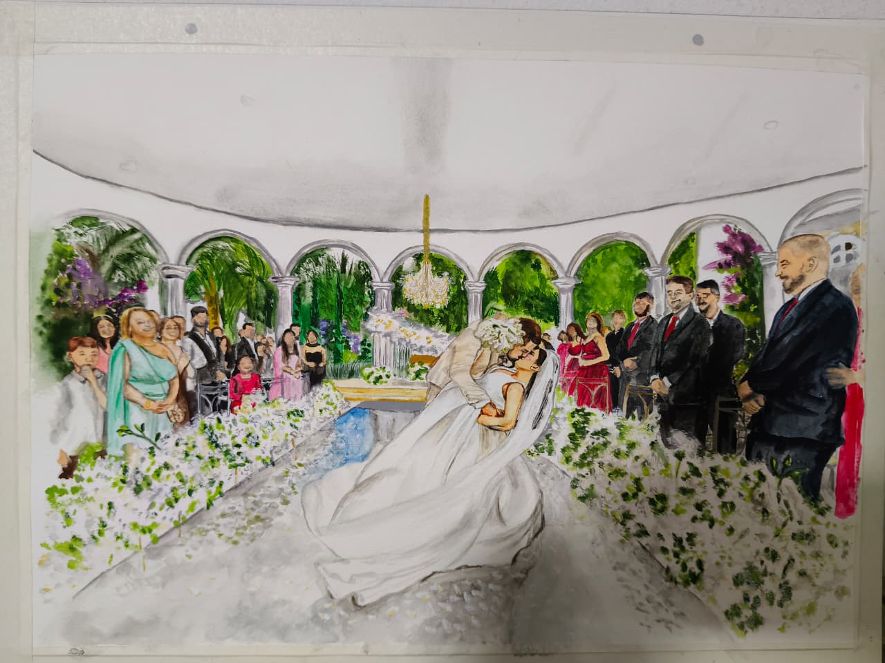 Obra em aquarela