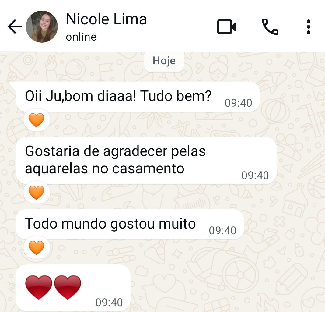 Obra em aquarela