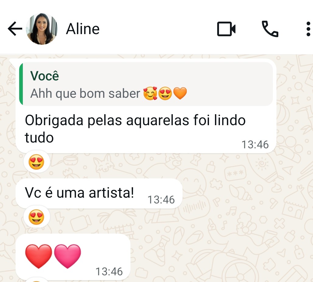 Obra em aquarela