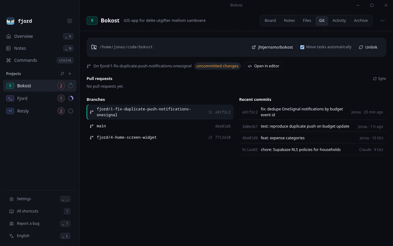 Git tab