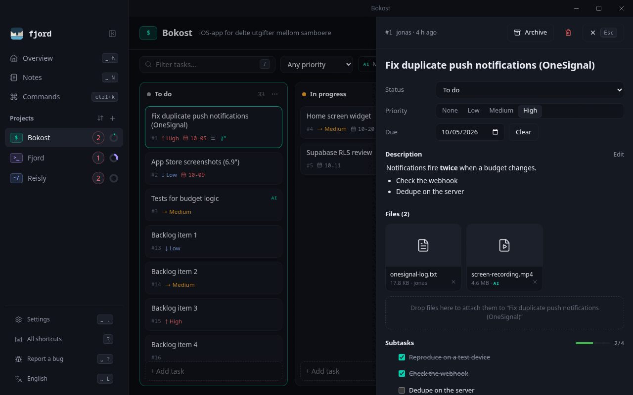 Task details