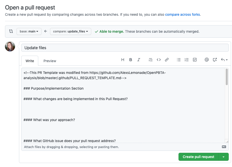 Submitting pull request