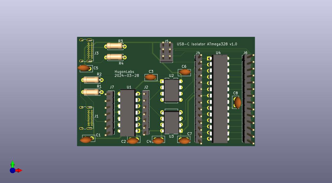 Kicad usbc iso avr328, from the project README
