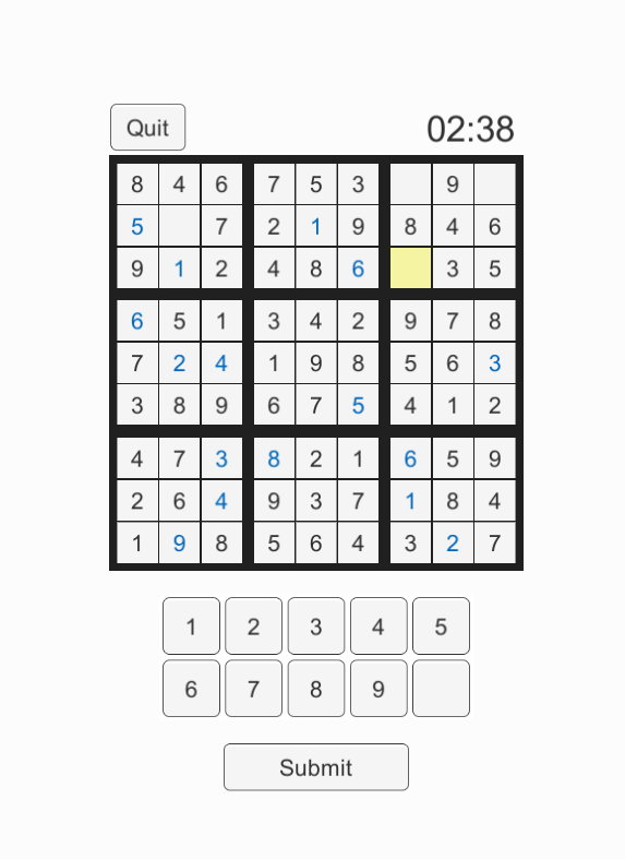 Sudoku Game Being Played