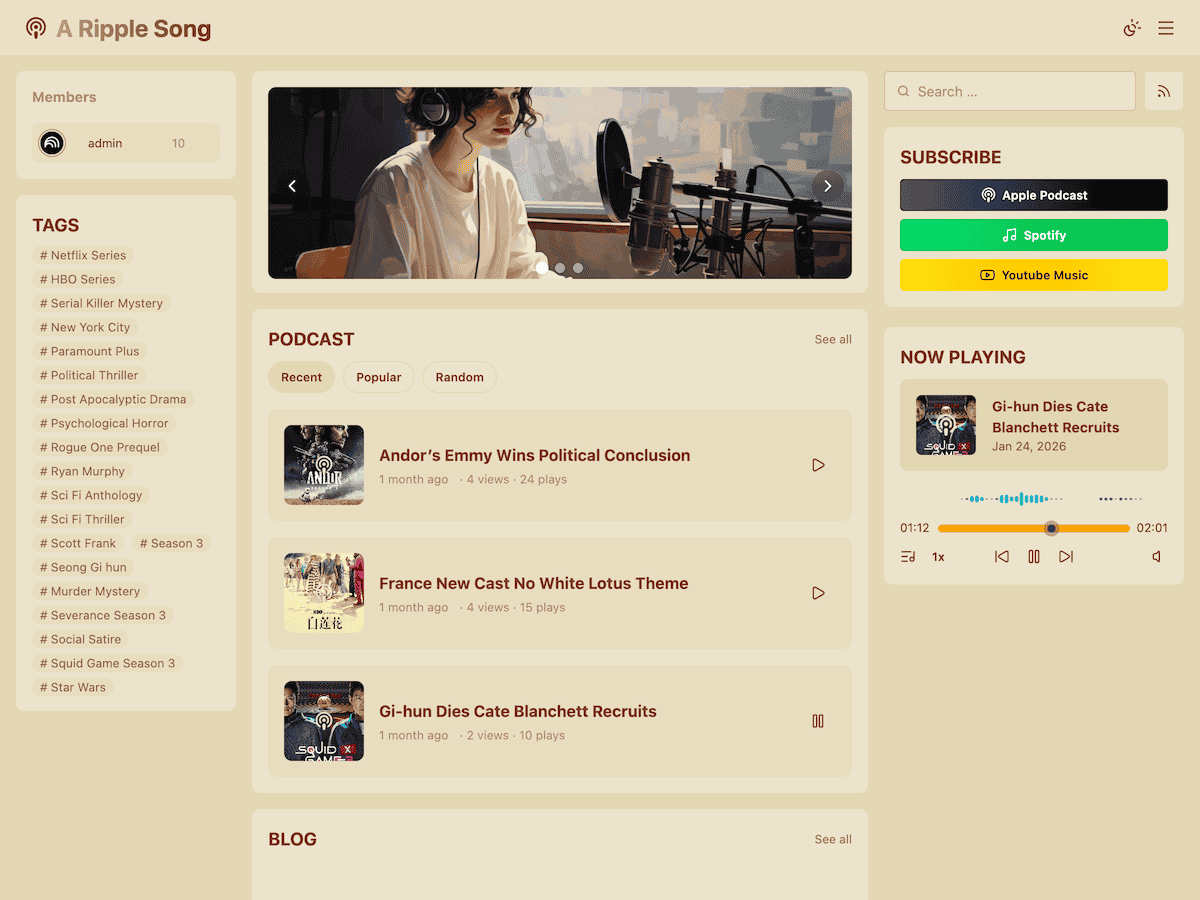 我的 WordPress 主题