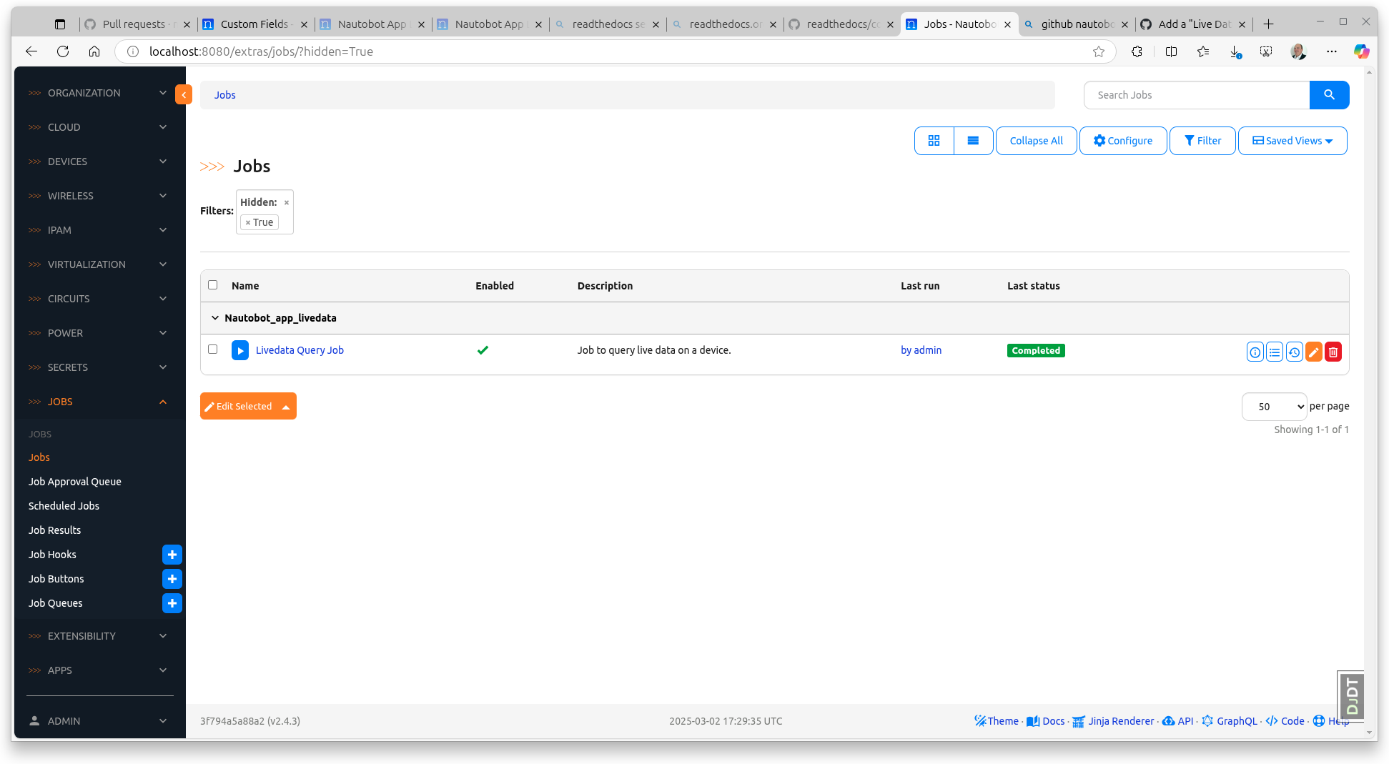 Livedata Query Job