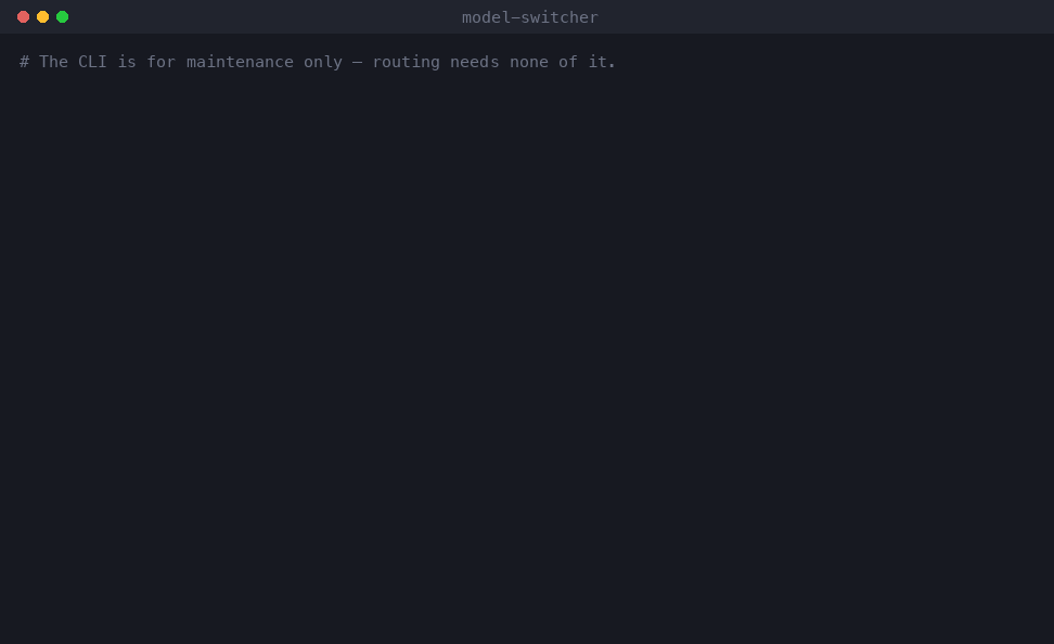Maintenance commands — explain shows how a prompt routes, learn tunes the router from your history, pricing refreshes your rate table