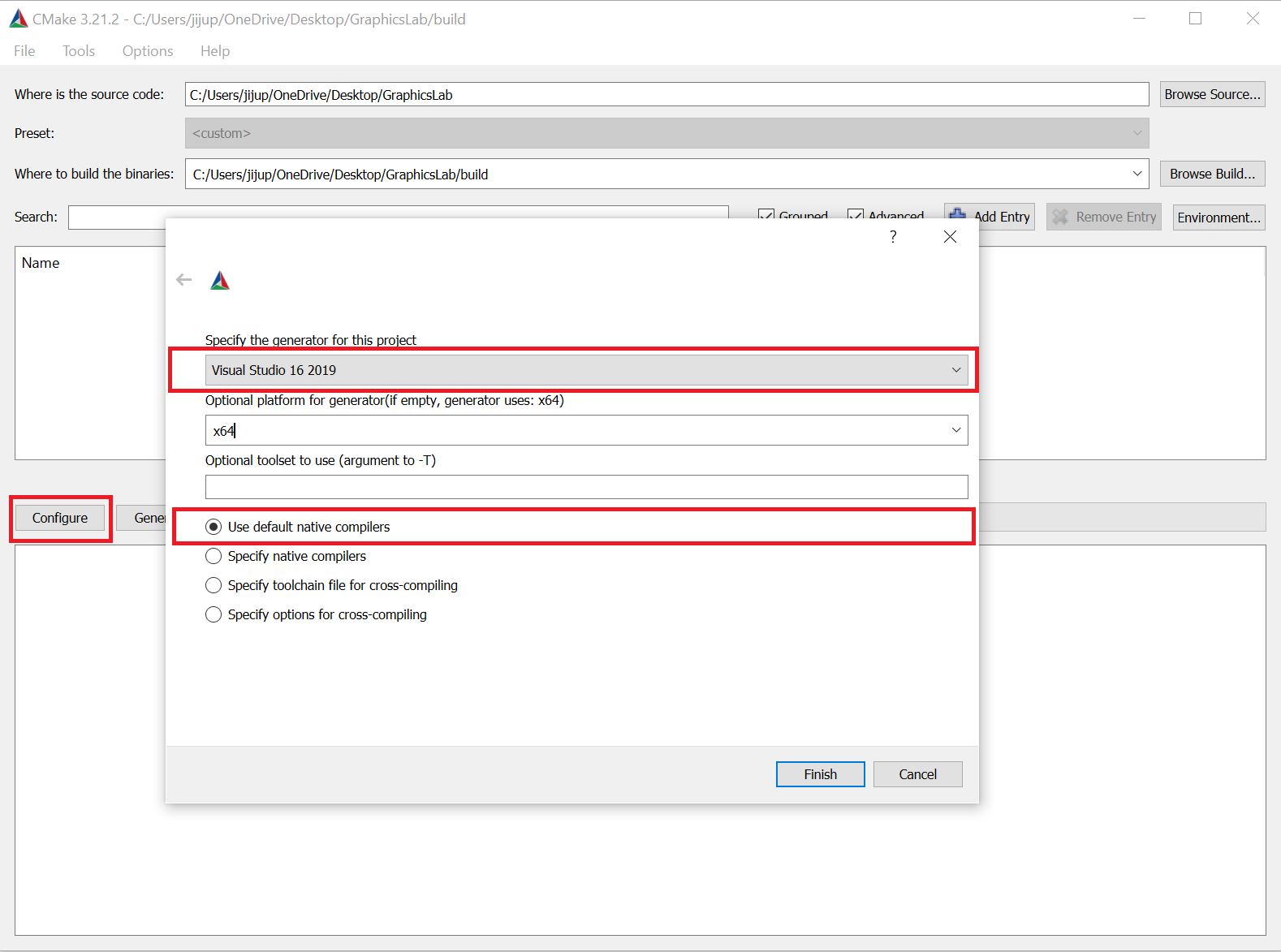 Choosing the generator during configure