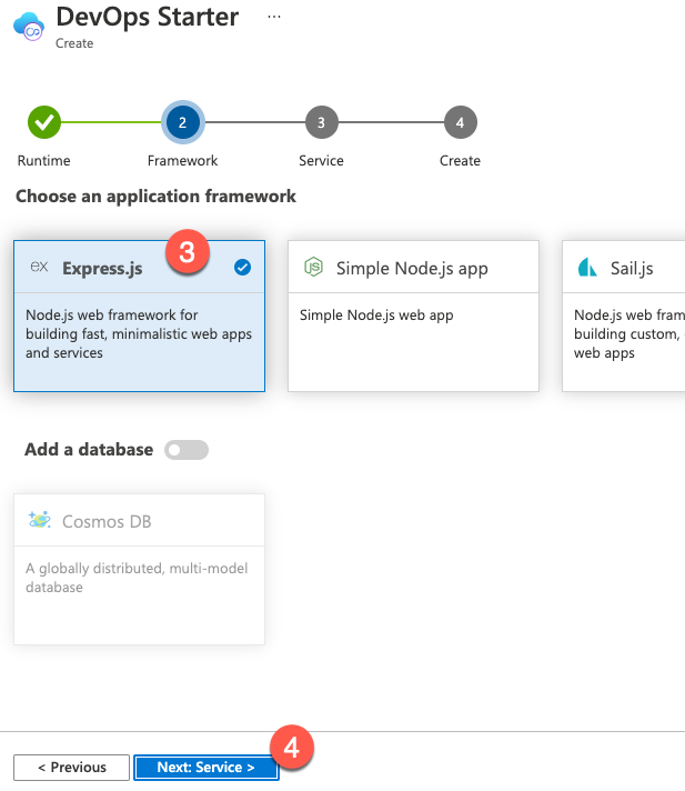 DevOps Starter Create