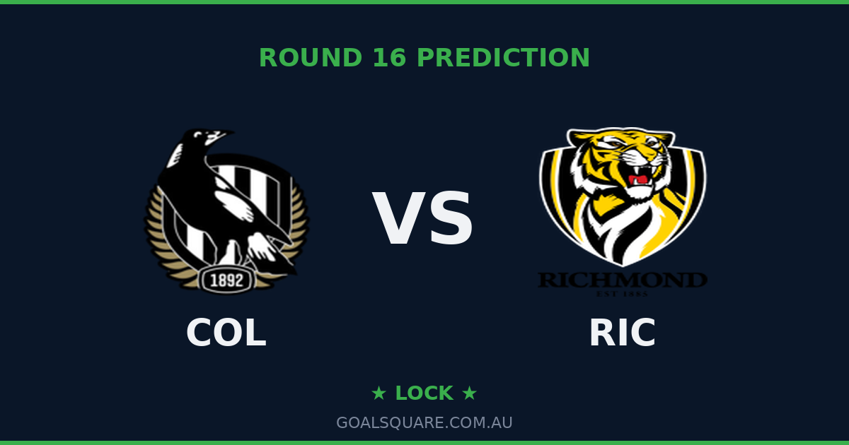 Collingwood vs Richmond Round 16 2026: AFL Prediction & Analysis