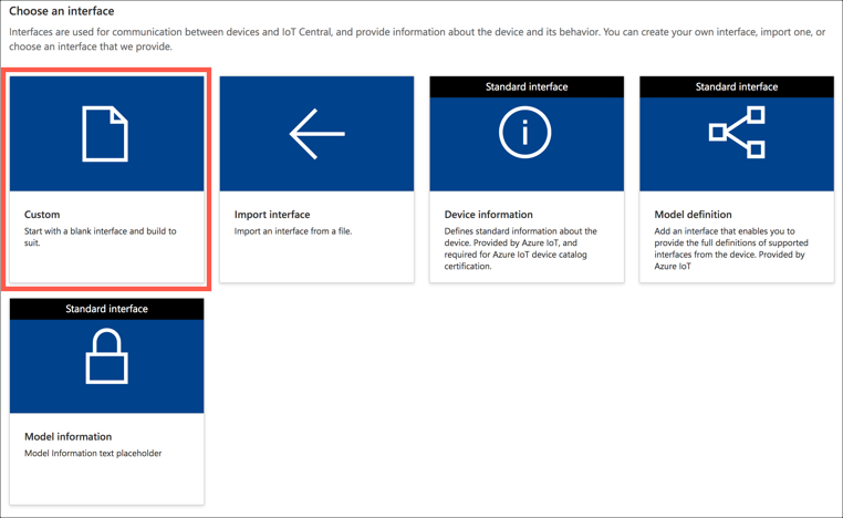 Selecting the interface