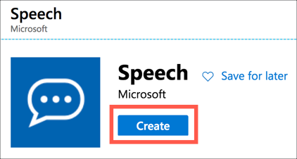 Create the speech resource