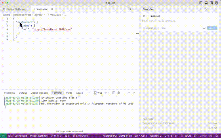 A gif of Cursor using this server