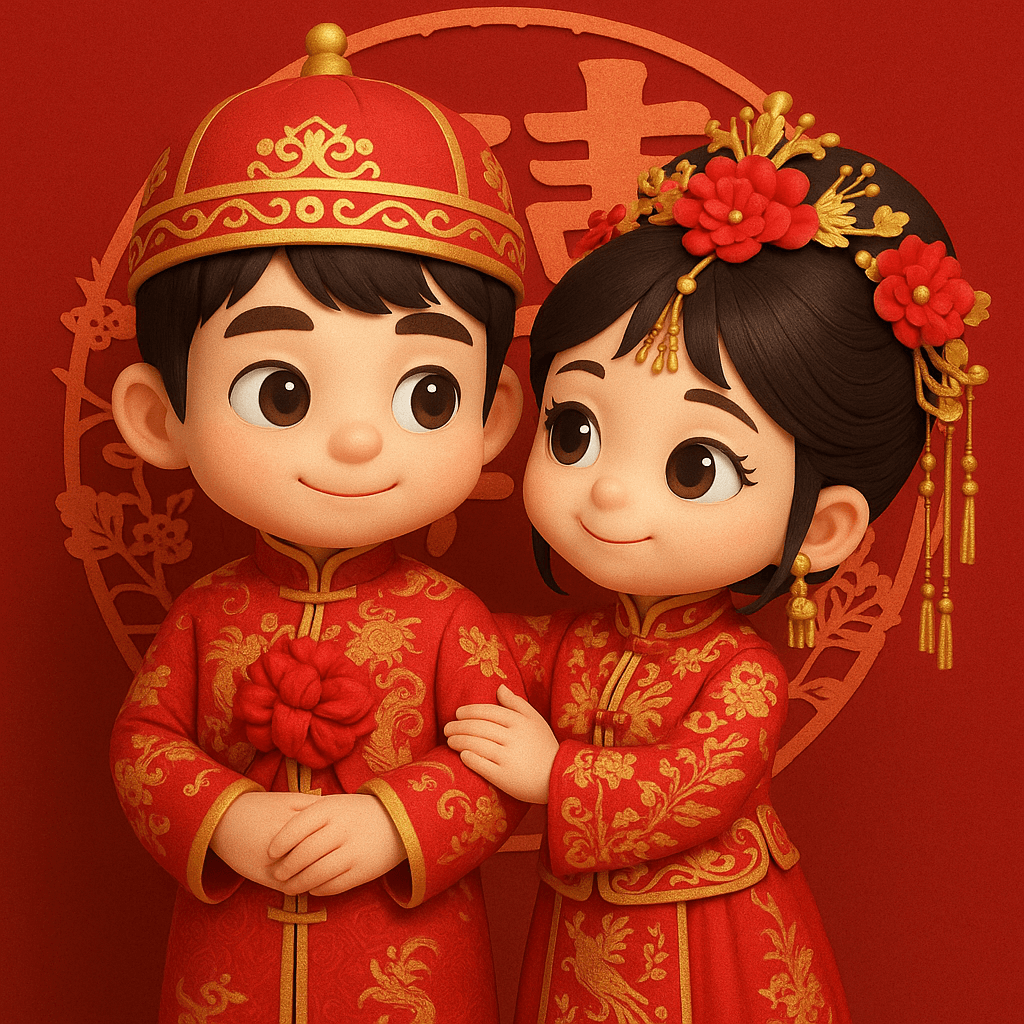 3D Q版中式婚礼图 示例图