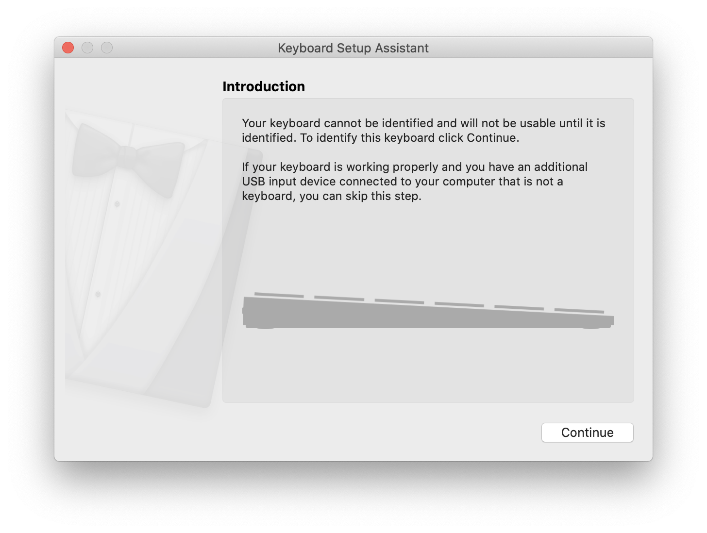 MacOS Keyboard Setup Assistant Window
