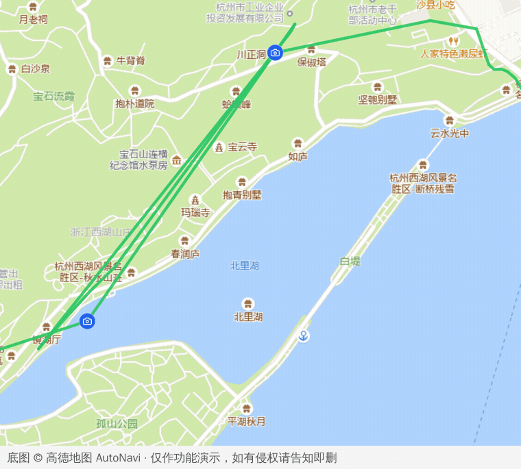 The same WGS-84 track on the same basemap, with the conversion off and then on: it moves from the hillside back onto the causeway it was walked along