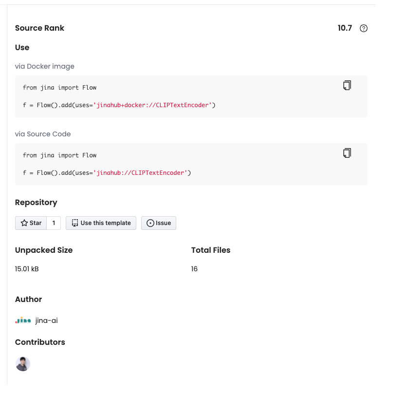 Jina Hub usage example