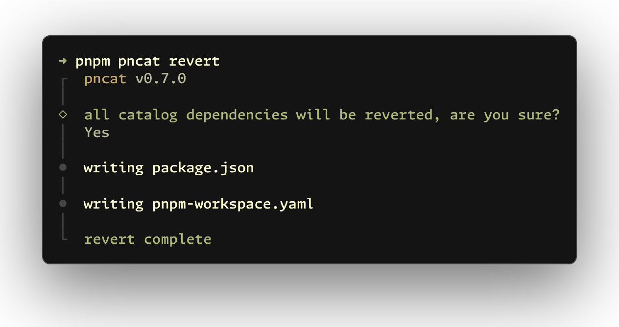 revert