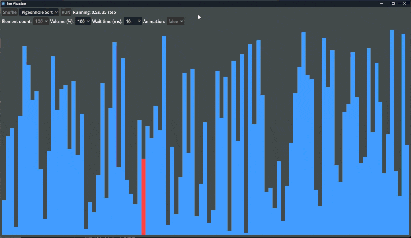 sort_visualizer のデモ GIF