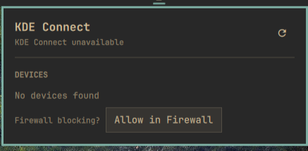 OmaConnect screenshot of allow in firewall