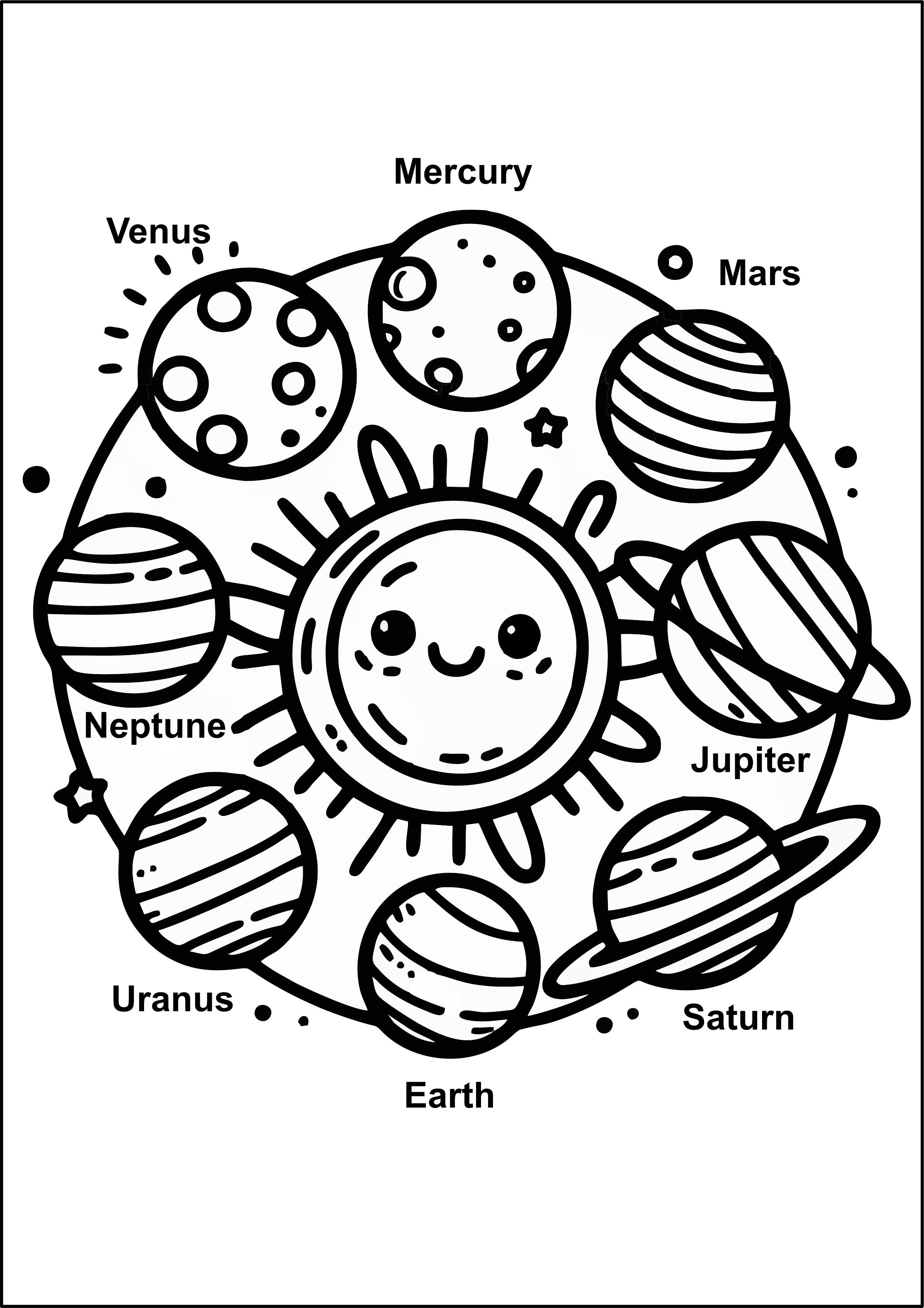 Solar System Coloring Pages for Kids