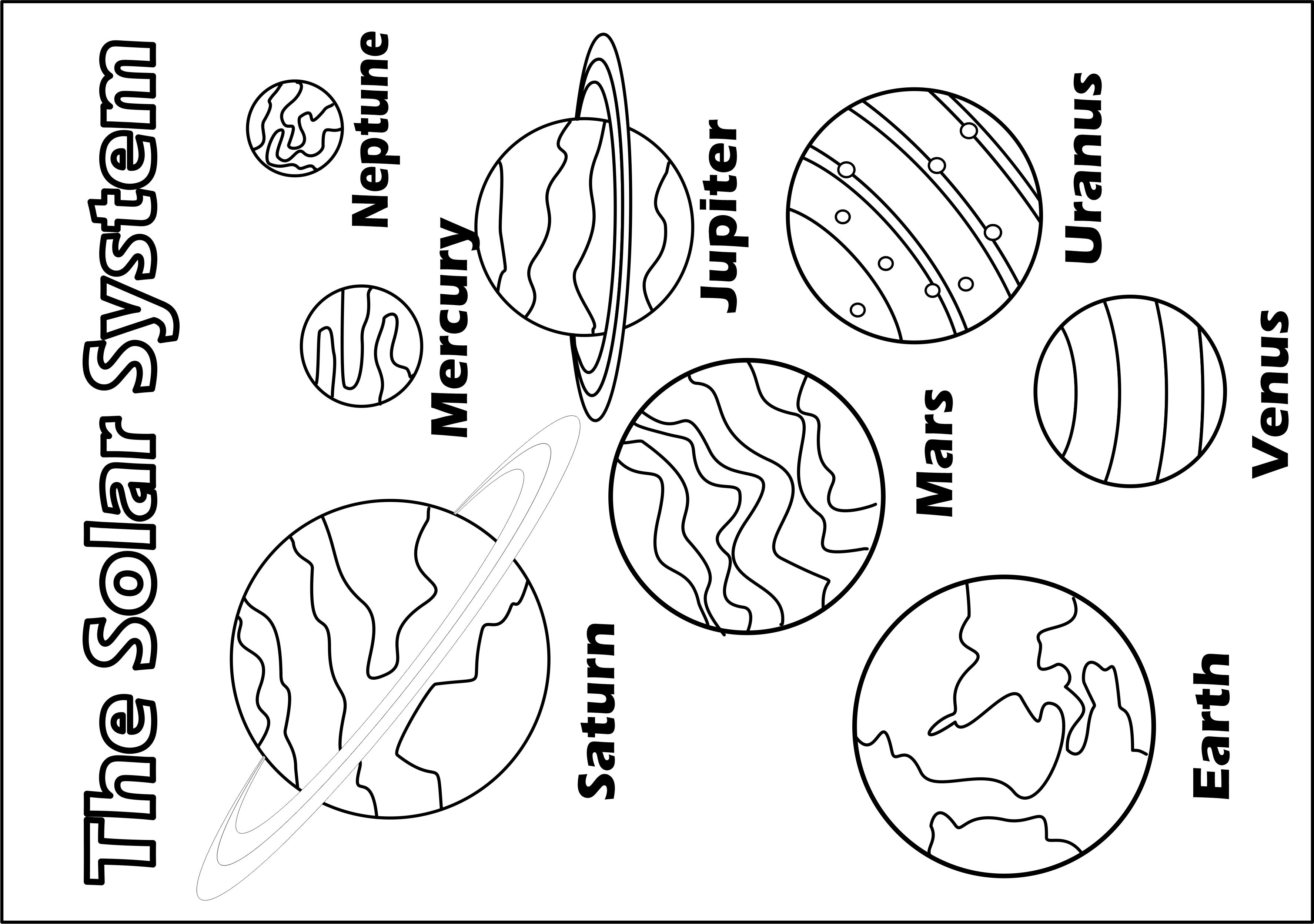 Solar System Coloring Pages for Kids