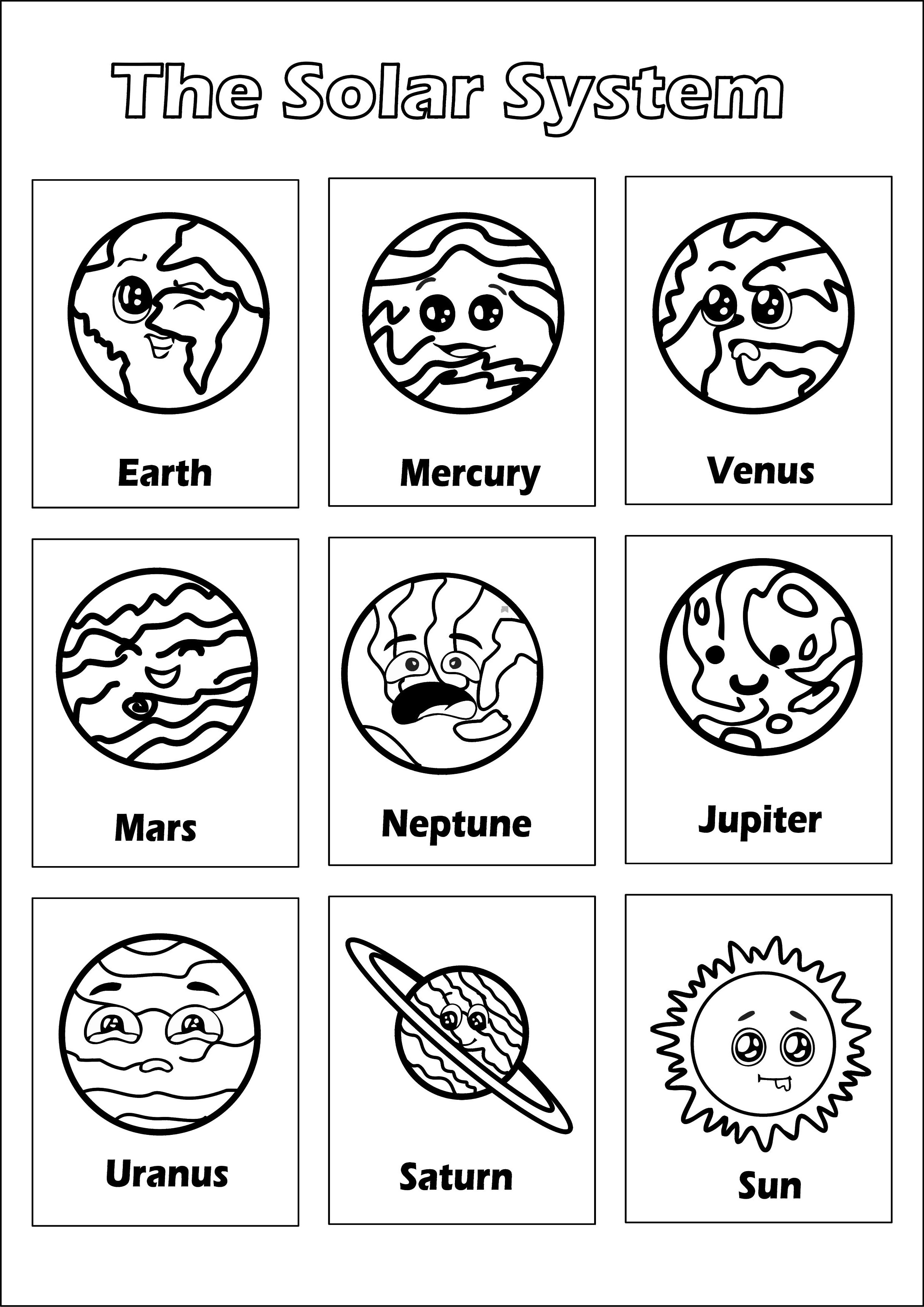 Solar System Coloring Pages for Kids