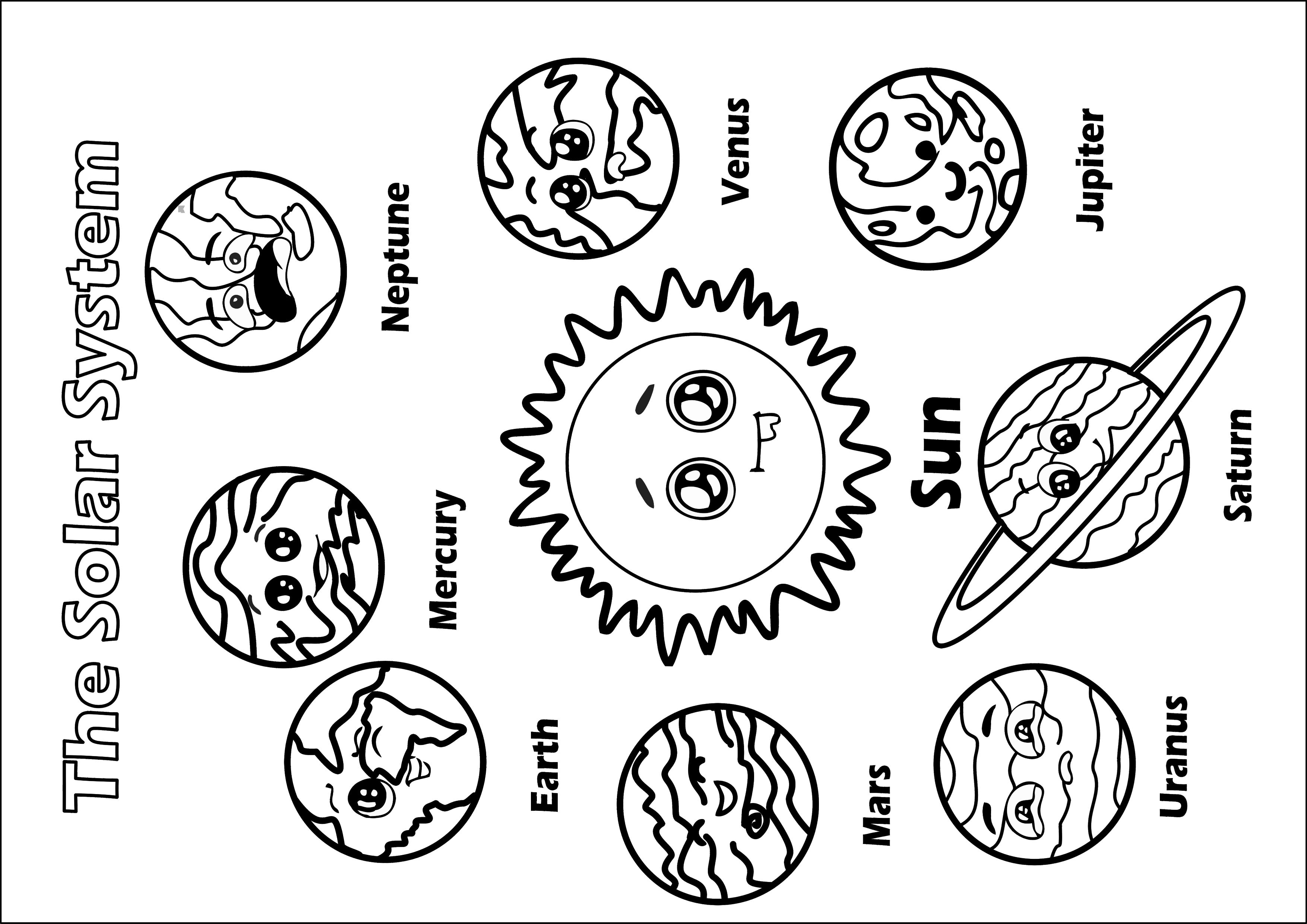 Solar System Coloring Pages for Kids