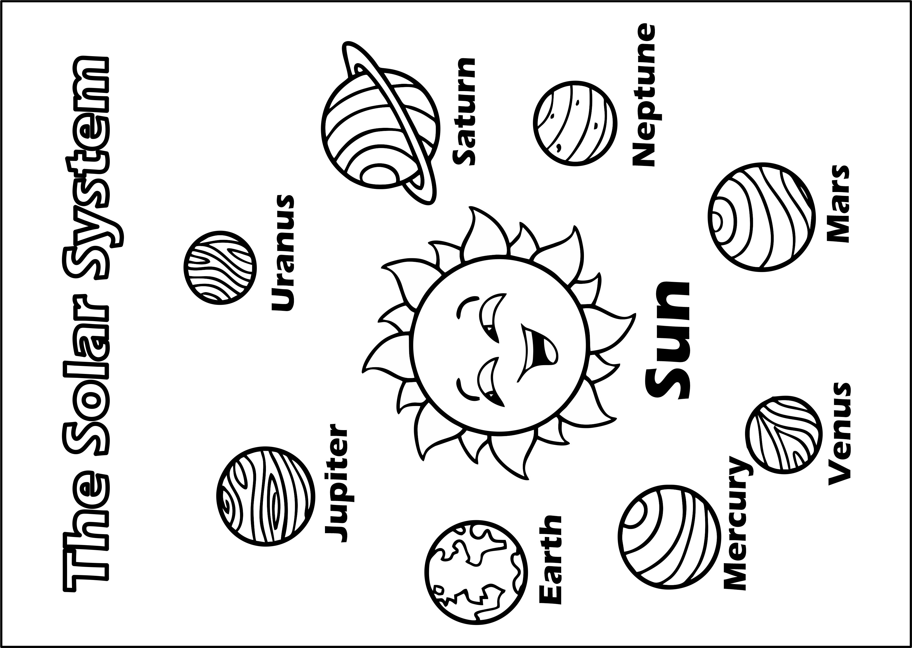 Solar System Coloring Pages for Kids