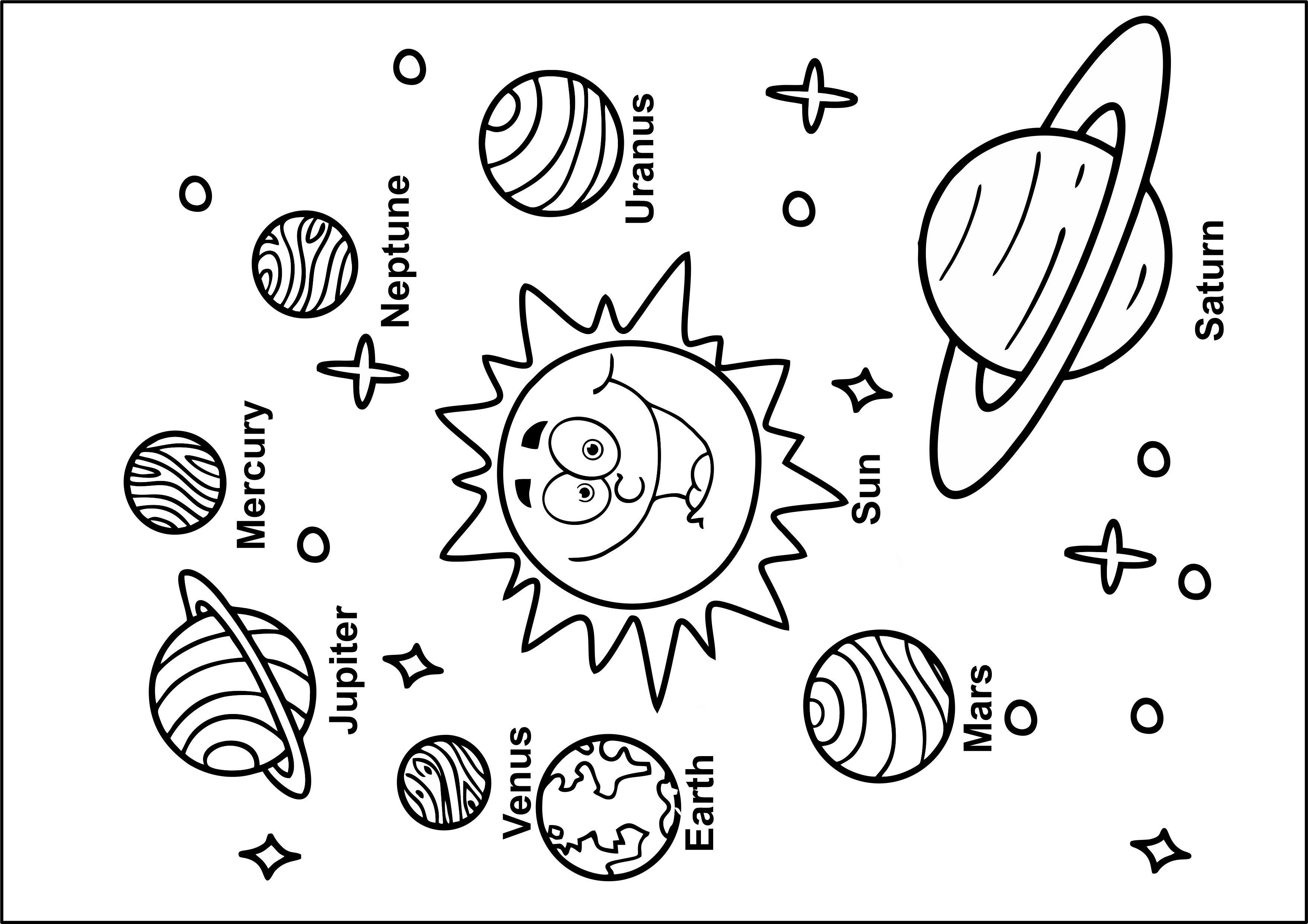 Solar System Coloring Pages for Kids