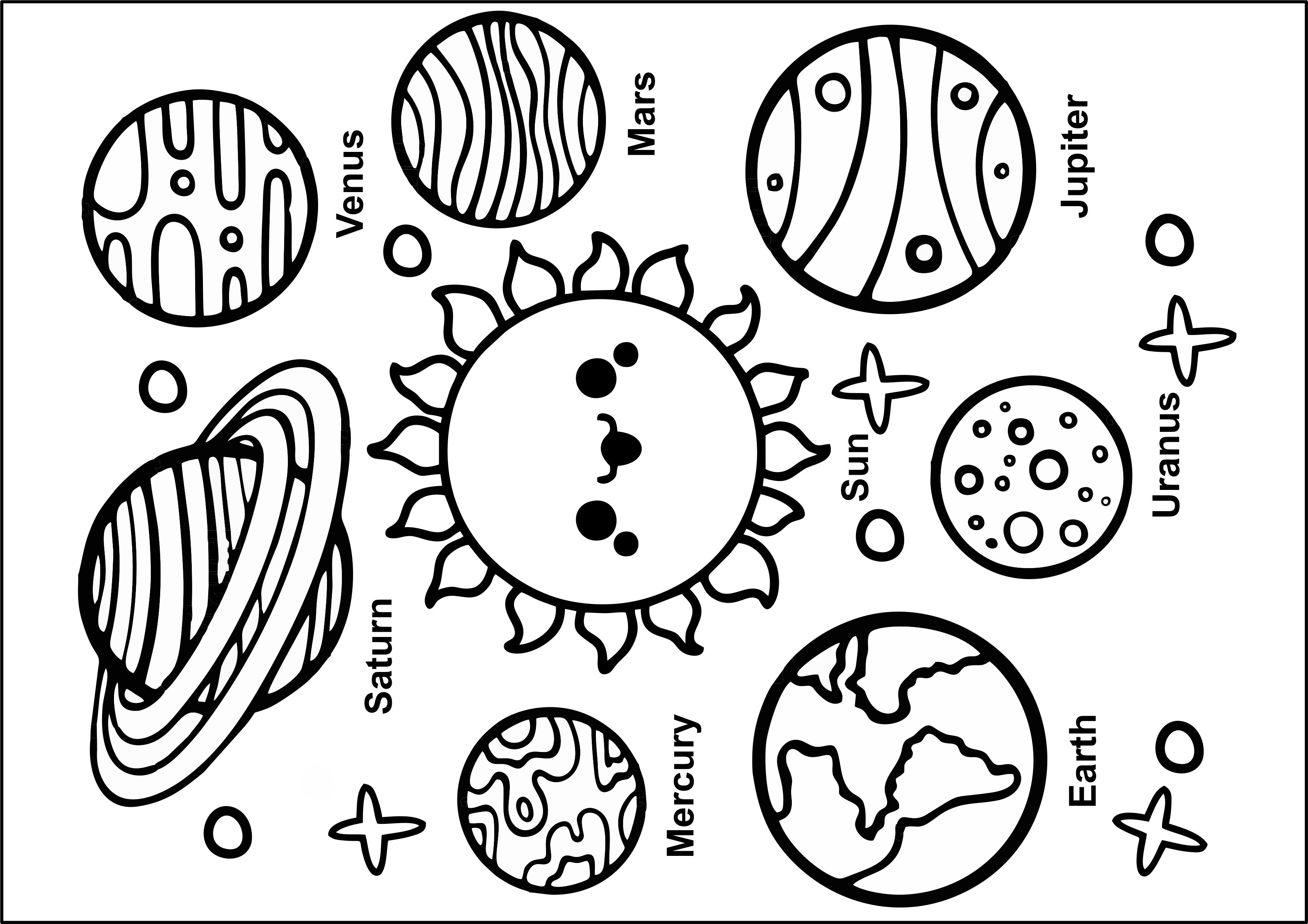 Solar System Coloring Pages for Kids