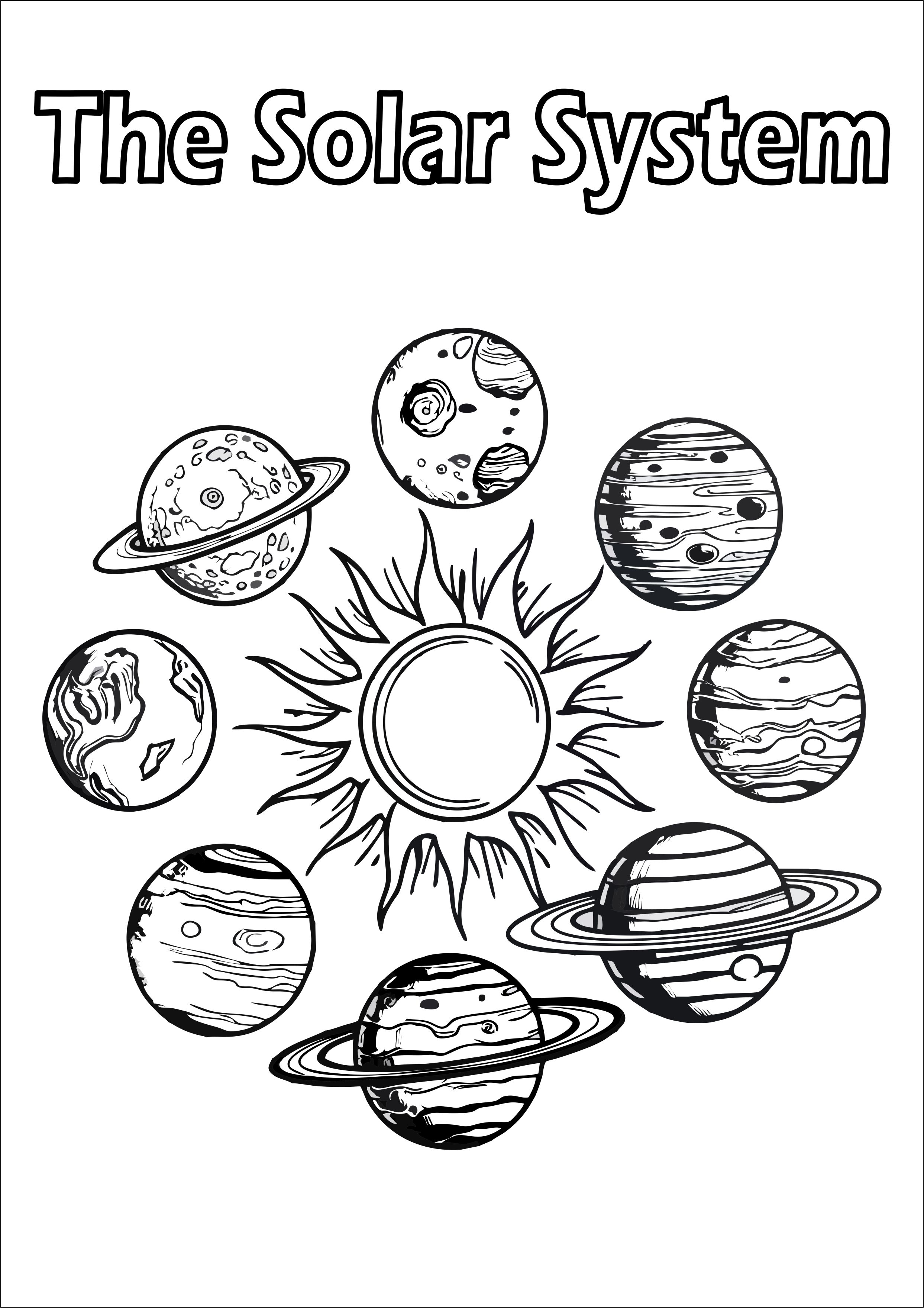 Solar System Coloring Pages for Kids