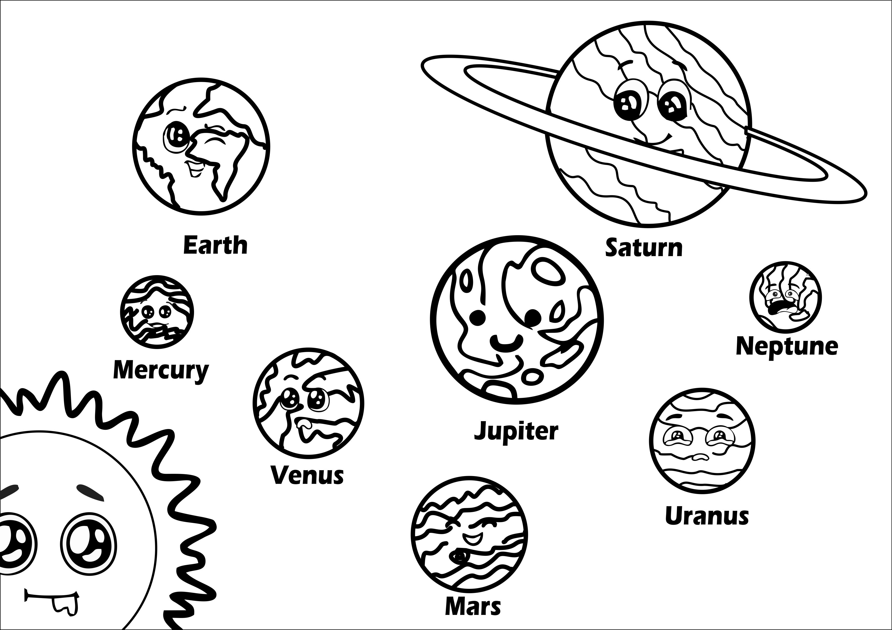 Solar System Coloring Pages for Kids