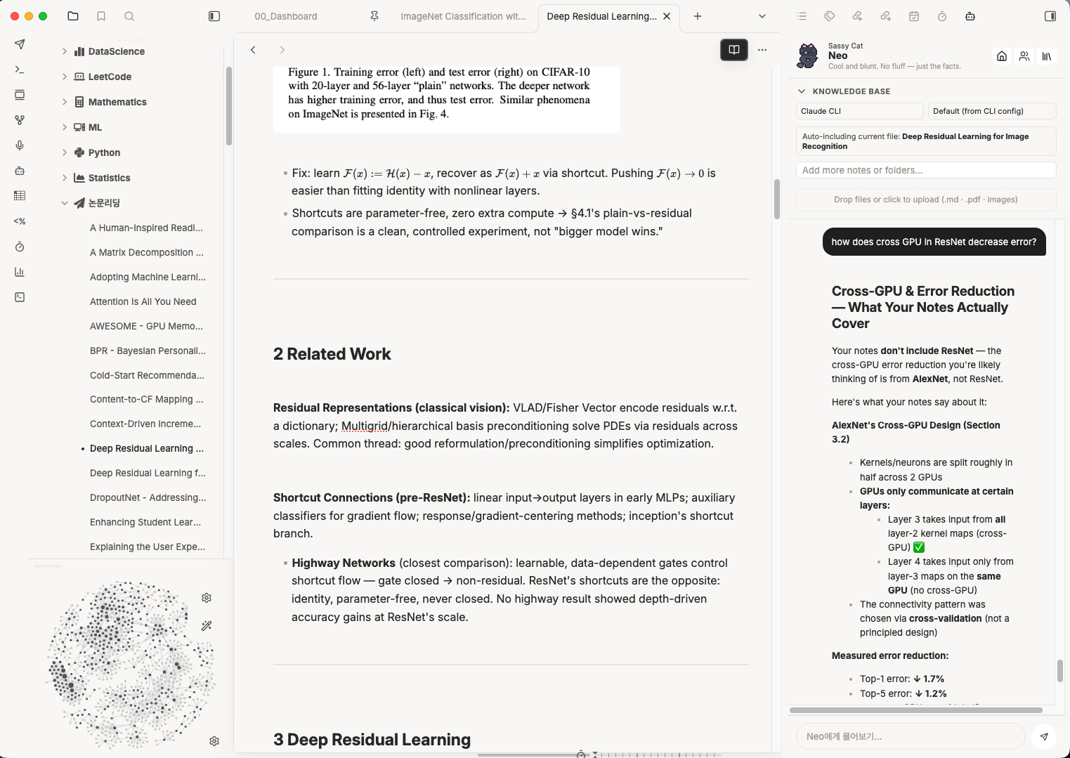 Sidebar overview