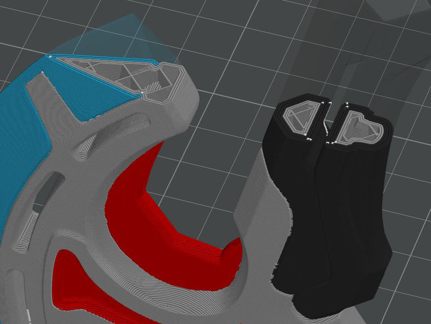 用仅外壳着色切片的 Star Orbit Judgment Axe