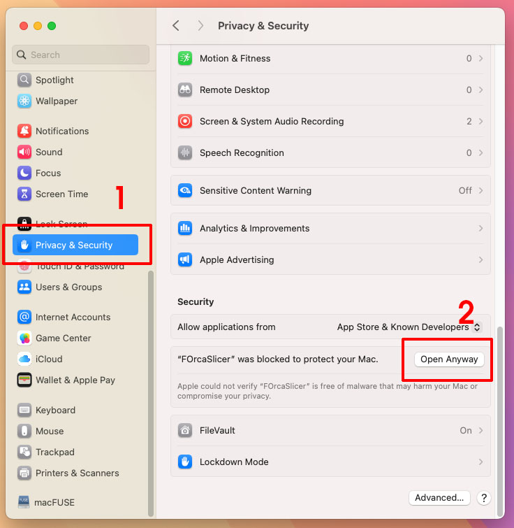 macOS 系统设置 - 隐私与安全性
