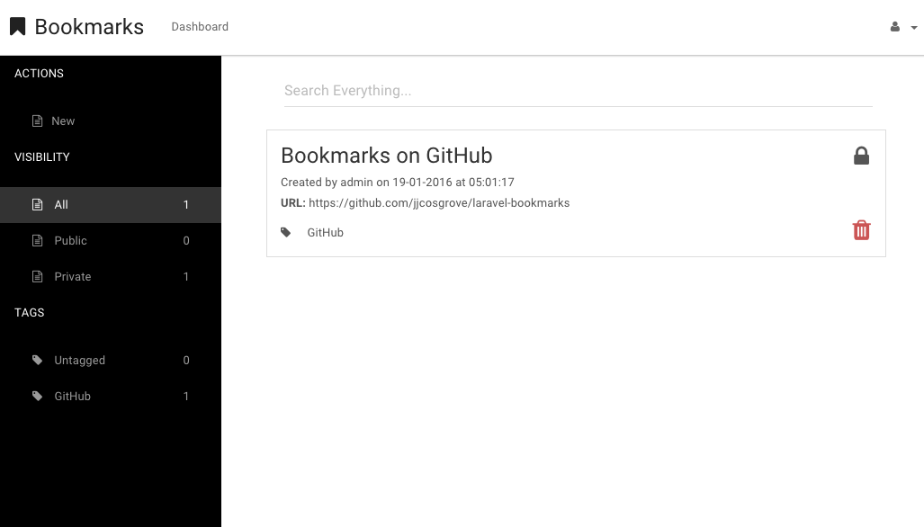 GitHub - jjcosgrove/laravel-bookmarks: Bookmarks - A  