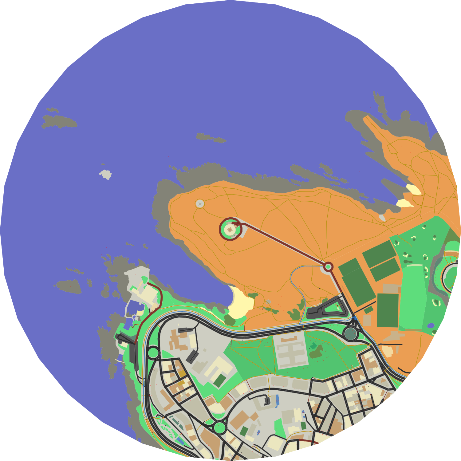 Torre de Hercules 2D rendered from OSM data ddd-gallery-hercules
