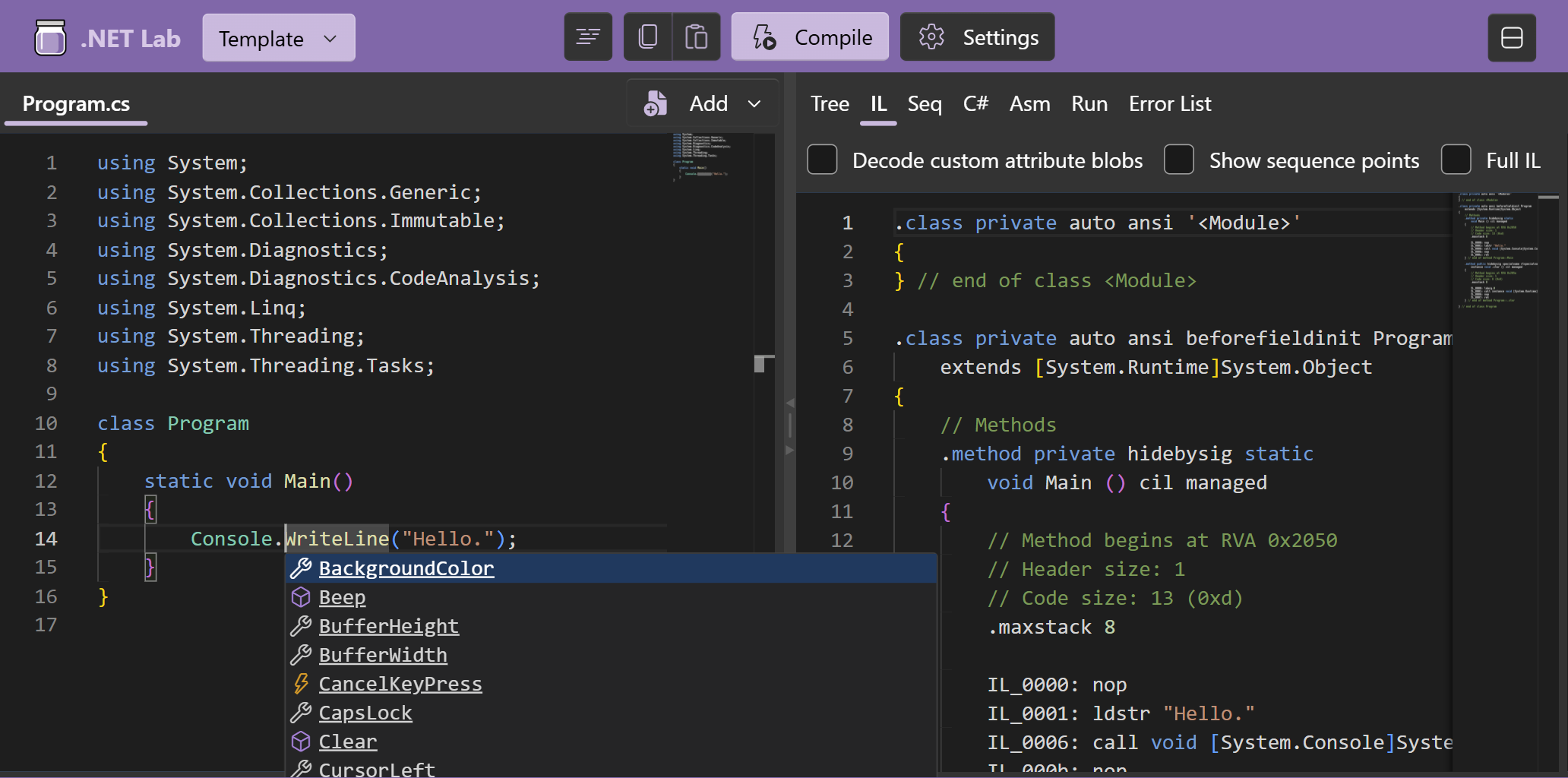 C# screenshot