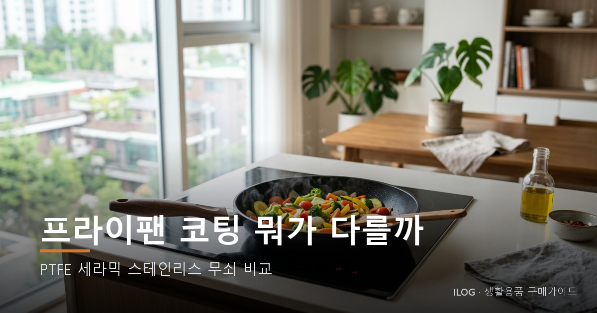 프라이팬 코팅 뭐가 다를까