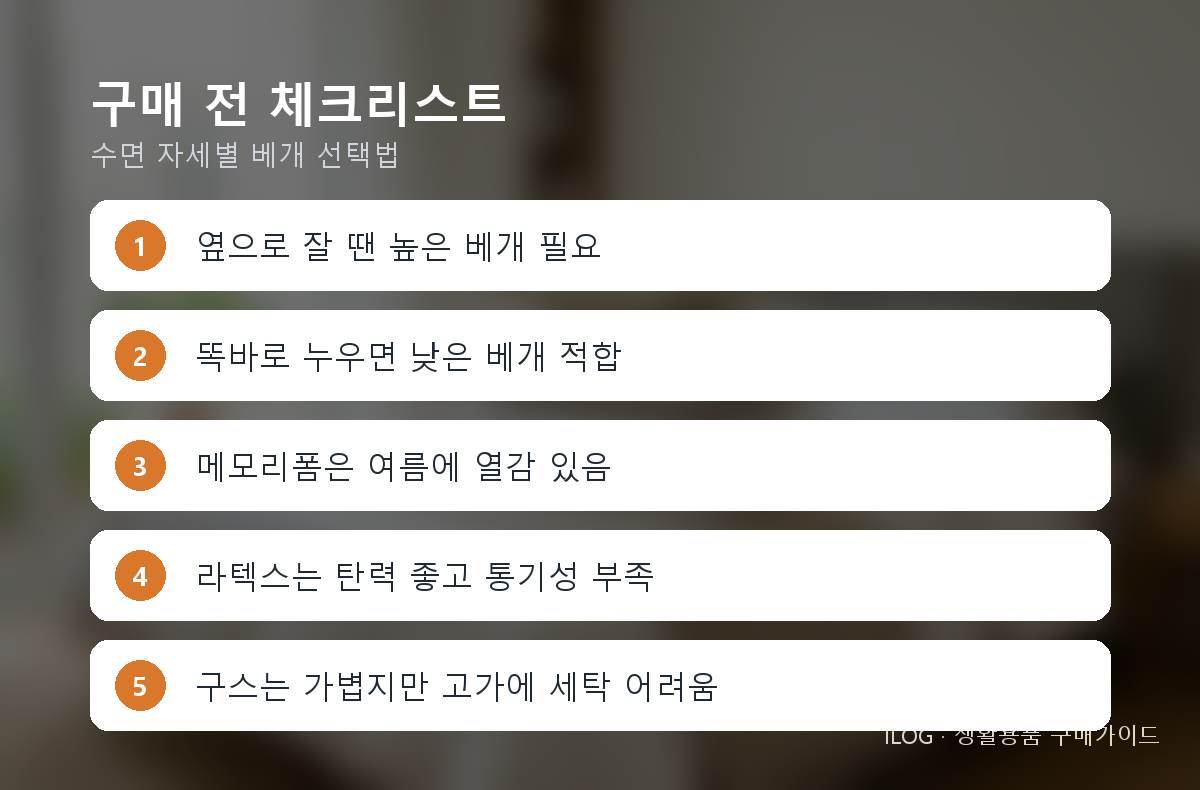 구매 전 체크리스트