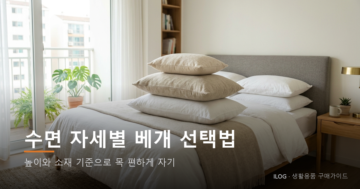 수면 자세별 베개 선택법