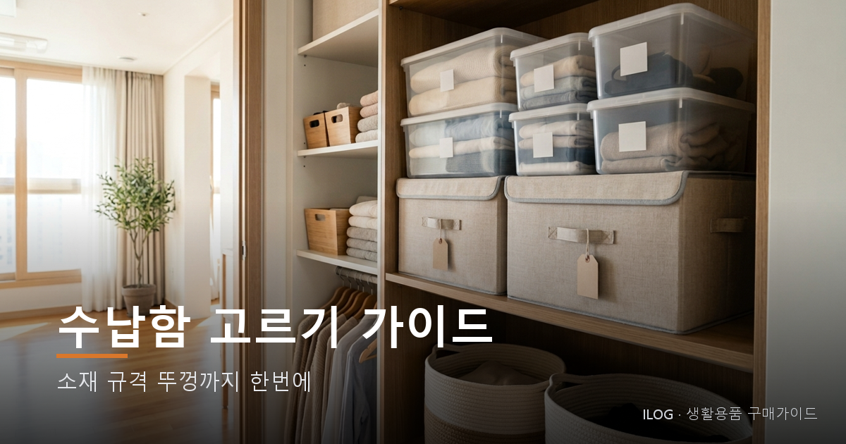 수납함 고르기 가이드
