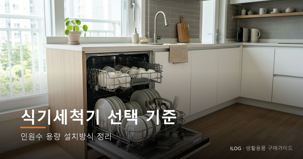 식기세척기 선택 기준