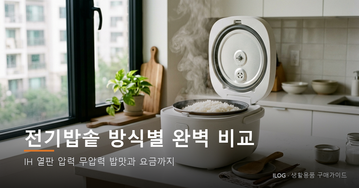 전기밥솥 방식별 완벽 비교