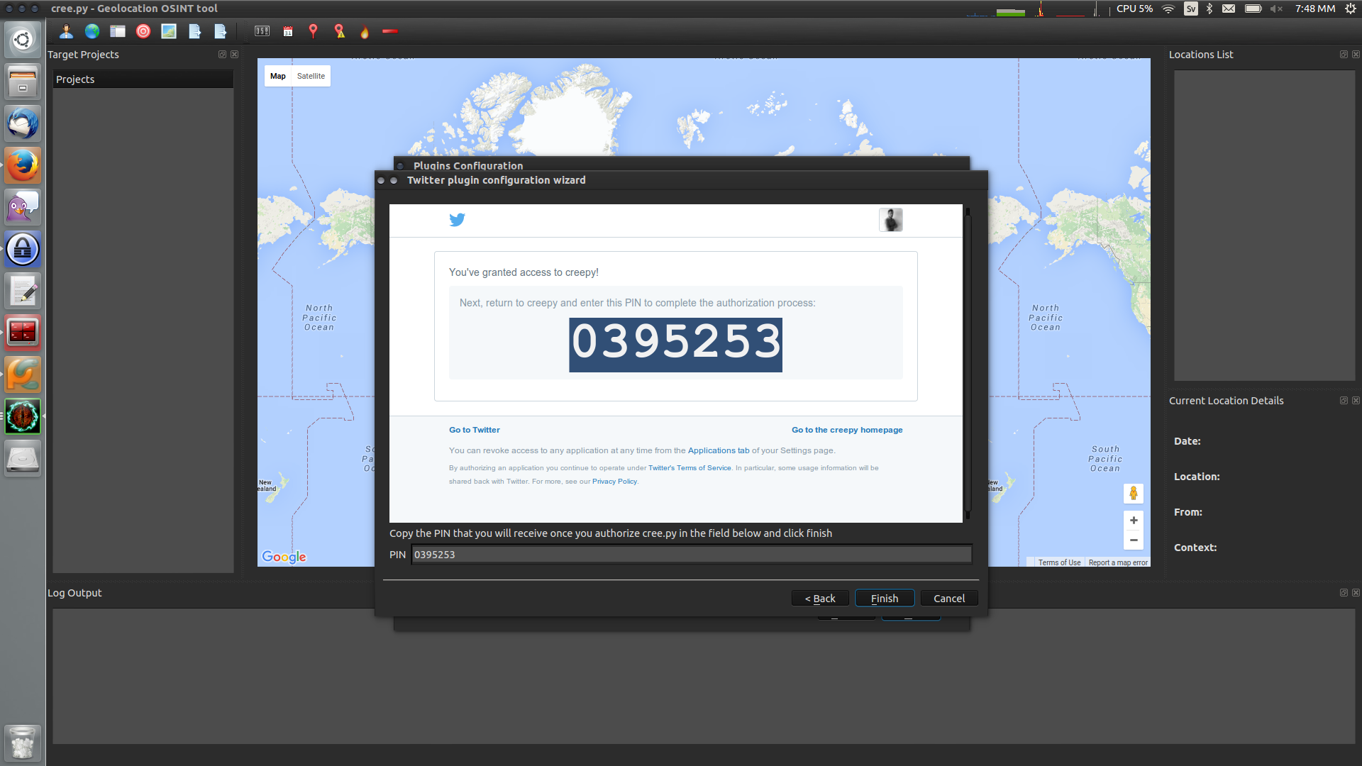 Asistente de configuración del plugin de Twitter