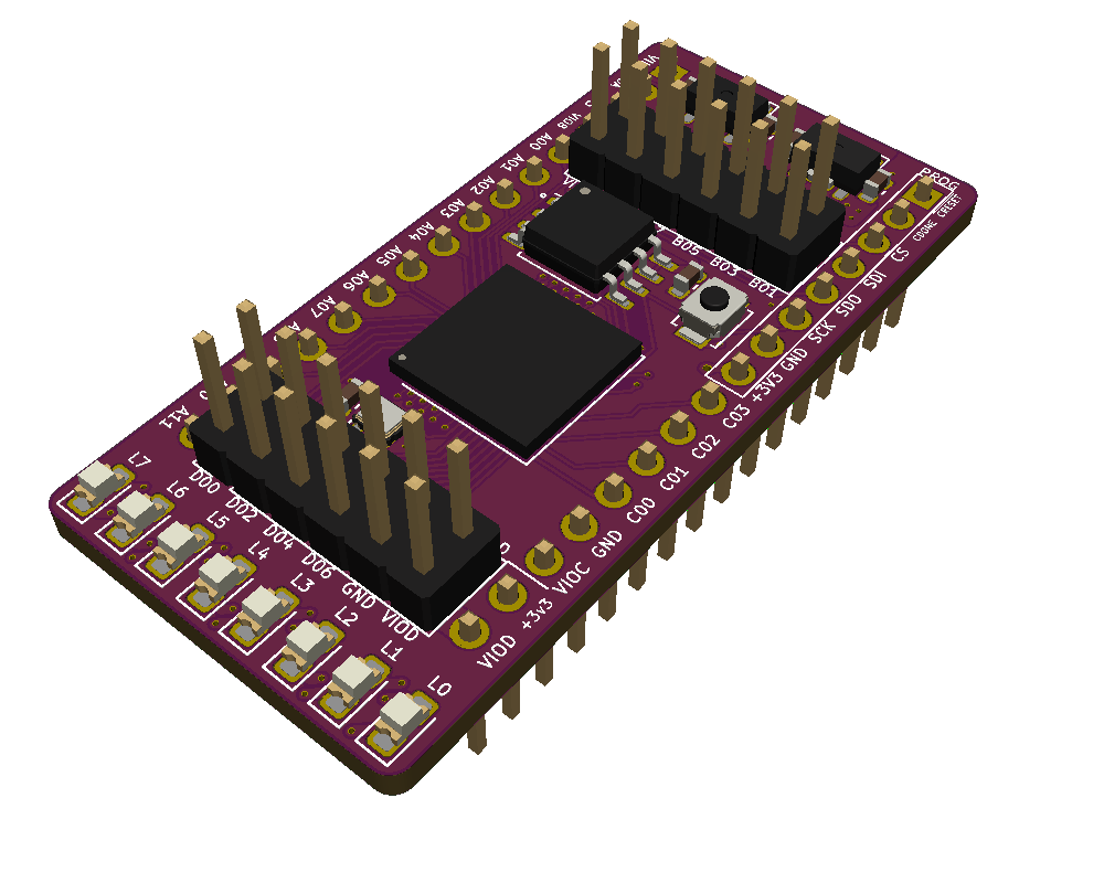 Ice40hx8k bg121 Breakout, from the project README