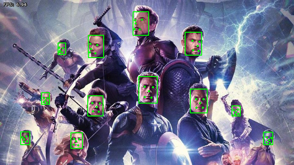 Avengers faces detected