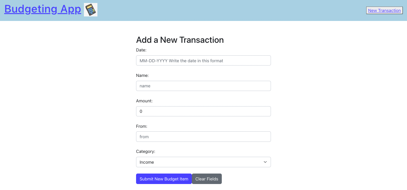 Add New Transaction!